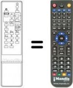 Replacement remote control Toshiba WHV7814