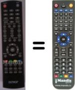 Replacement remote control Denver WHV12355