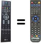 Replacement remote control LG WHV14664