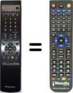 Replacement remote control Pioneer WHV15635
