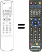 Replacement remote control Toshiba WHV14669