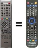 Replacement remote control Sanyo SEC3476
