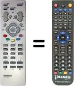Replacement remote control Thomson WHV3437