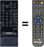 Replacement remote control Toshiba SEC2270