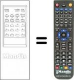 Replacement remote control Toshiba WHV7037