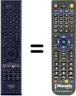 Replacement remote control Toshiba WHV15780