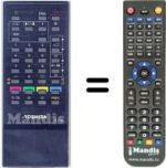 Replacement remote control Toshiba WHV7802