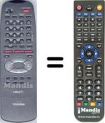 Replacement remote control Toshiba WHV15218