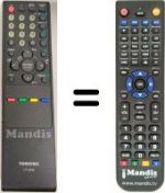 Replacement remote control Toshiba SEC14266
