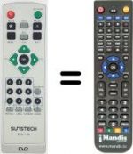 Replacement remote control Sunstech WHV15567W