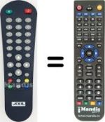 Replacement remote control Axil WHV12368W