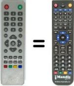 Replacement remote control ITEK ITD-TR 01 P