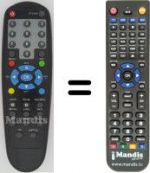 Replacement remote control HVS53598