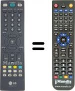 Replacement remote control LG HVS568786