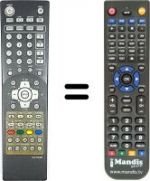 Replacement remote control HVS54879