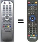 Replacement remote control HVS54079