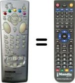 Replacement remote control HVS53336