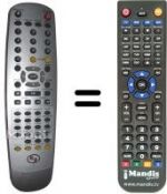 Replacement remote control HVS59614