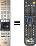 Replacement remote control Toshiba HVS57321
