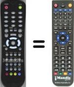 Replacement remote control HVS57628
