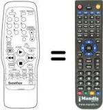 Replacement remote control Bush VCR 871 NVP