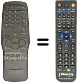 Replacement remote control United TVC 4148 SI