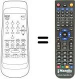 Replacement remote control Funai 13A-129 VPS