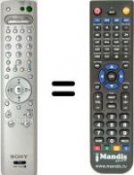 Replacement remote control Sony KLV-21 SG2