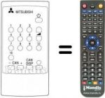 Replacement remote control Mitsubishi CT 14 M1 EM (Y)