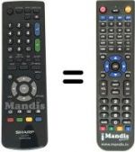 Replacement remote control Sharp LC 42 AD5