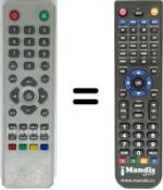 Replacement remote control EGLEMTEK TV-110