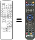 Replacement remote control 2190 T