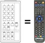 Replacement remote control UNIVERSUM 9562034
