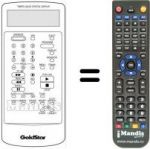 Replacement remote control 597-059E