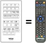 Replacement remote control TV-VT-BT
