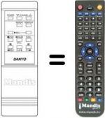 Replacement remote control Sanyo VHR-3100