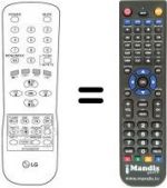 Replacement remote control LG 21 FA 7
