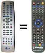 Replacement remote control LG RZ 29FA34 RB