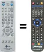 Replacement remote control LG LV 4285