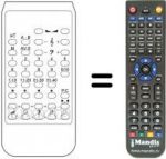Replacement remote control 701308058