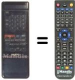 Replacement remote control Sanyo VHR-3400 I