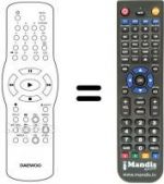 Replacement remote control 97P1R2CPA1