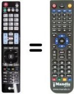 Replacement remote control LG 60 PX 950
