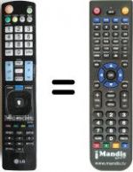 Replacement remote control LG 55 LW 450