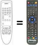 Replacement remote control Sanyo VHR-M290 EV