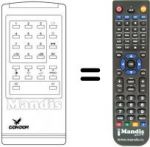 Replacement remote control Atlantic CTV 1402