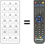Replacement remote control Daewoo DCS 2011 R