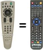 Replacement remote control Daewoo DHCX 100 E