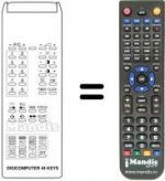 Replacement remote control DIGICOMPUTER 44 KEYS