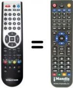Replacement remote control United DVBT 9994 Z